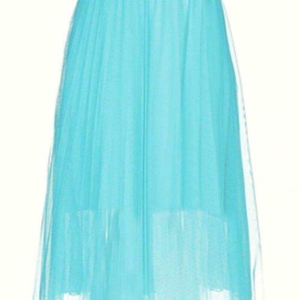 Patrizia Pepe Tulle Knee length skirt Turquoise size 10 - Picture 2 of 8
